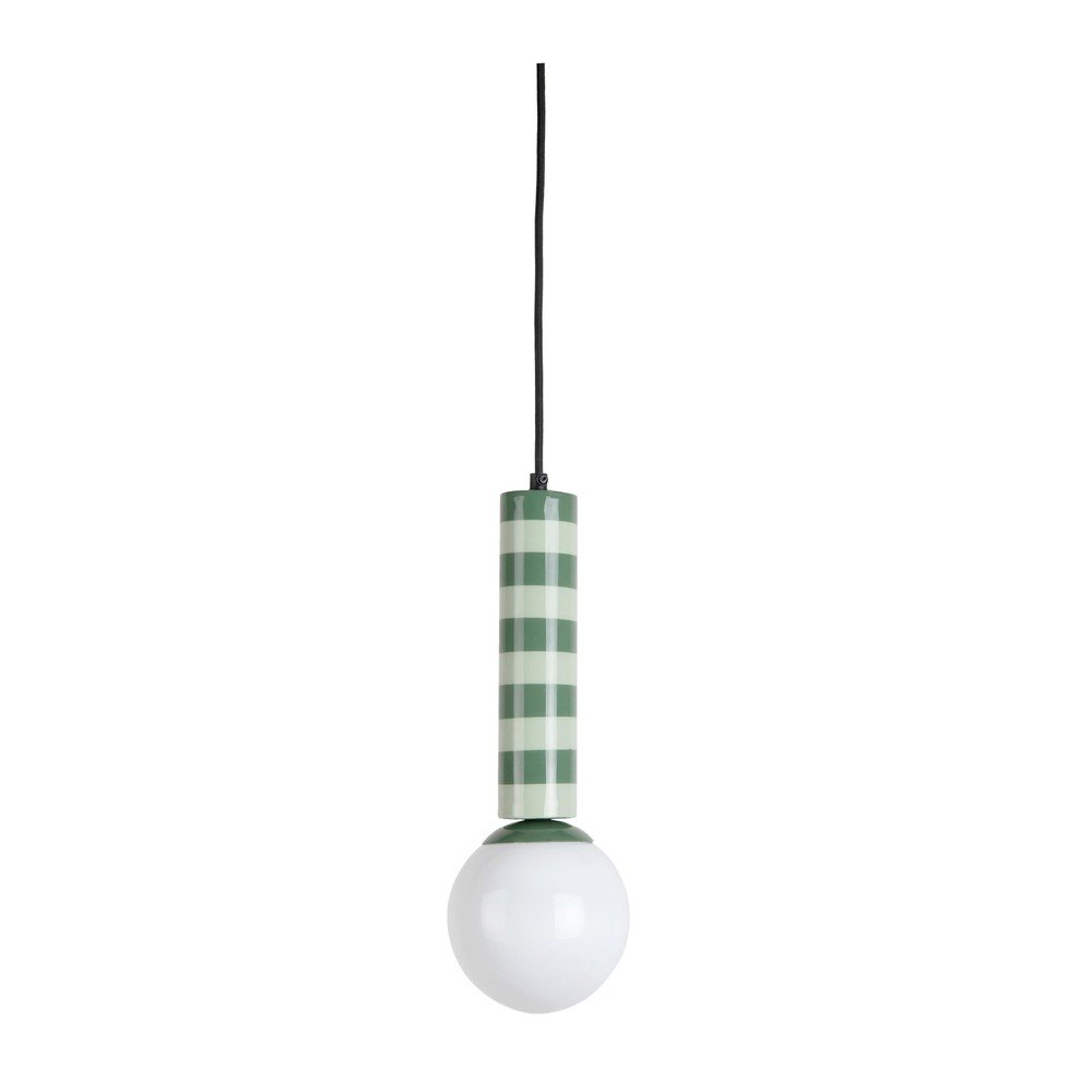 Zielona metalowa lampa wisząca ø 12 cm Rayado – Leitmotiv