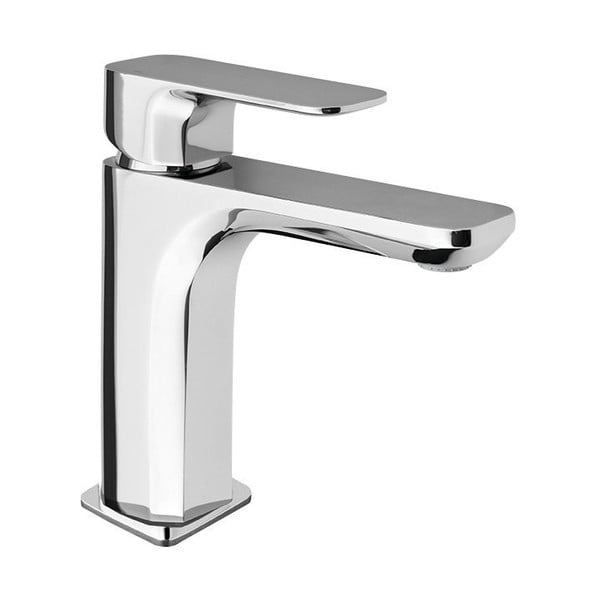 Bateria umywalkowa stojąca w kolorze srebra z połyskiem Spy – Sapho