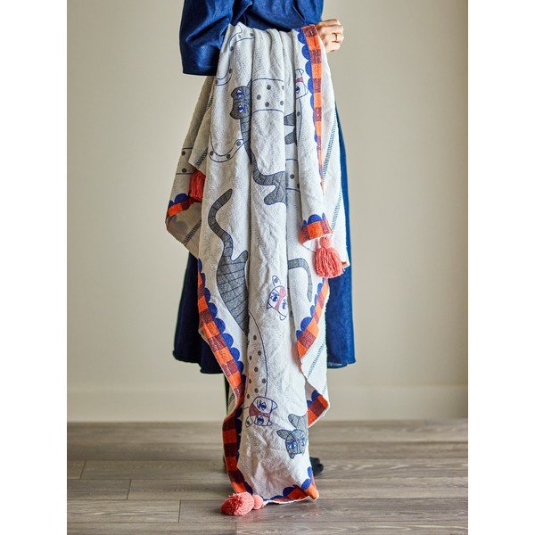 Koc z mieszanki bawełny 130x155 cm Missy – Bloomingville-image-2