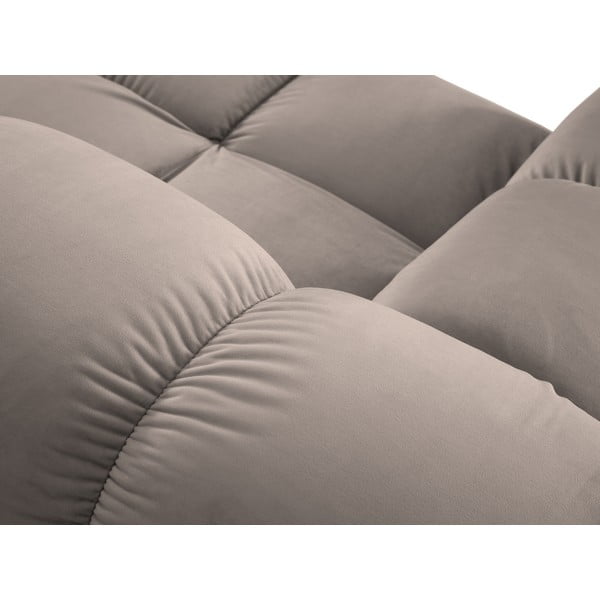 Jasnobrązowa aksamitna sofa modułowa 282 cm Bellis – Micadoni -image-1
