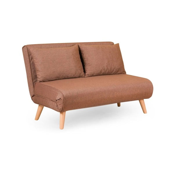 Brązowa rozkładana sofa 120 cm Folde – Artie