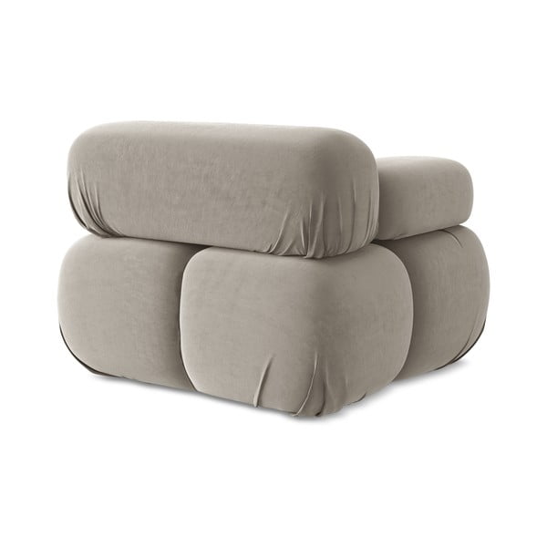 Beżowy aksamitny moduł sofy (lewostronny) Lokua – Makamii-image-4