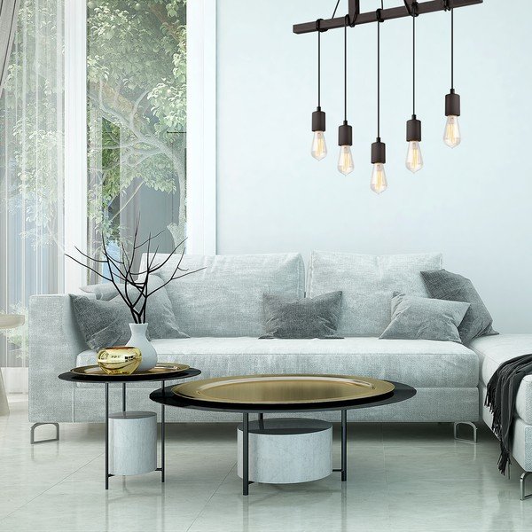 Czarna lampa wisząca Leon – LAMKUR-image-3