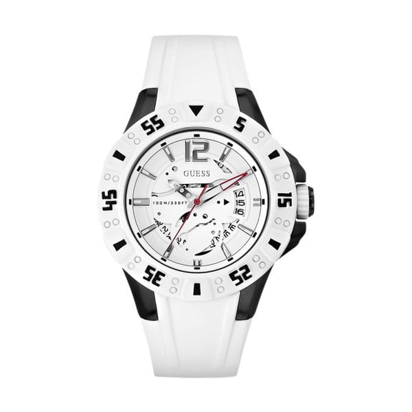 Biały zegarek męski Guess W0034G5