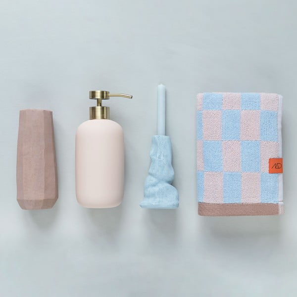Niebiesko-różowy ręcznik z bawełny organicznej 50x90 cm Retro – Mette Ditmer Denmark-image-4
