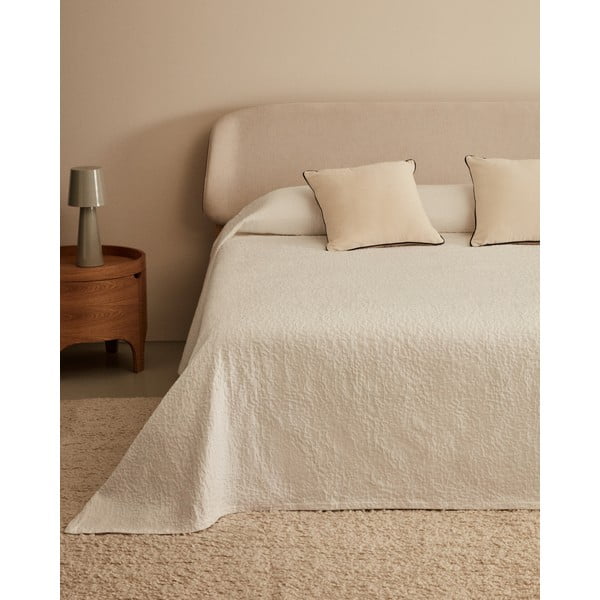 Biała bawełniana narzuta na łóżko dwuosobowe 240x260 cm Marimurtra – Kave Home