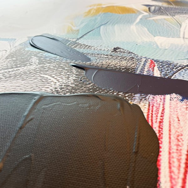 Obraz z ręcznie malowanymi elementami 70x100 cm Cro – Styler-image-3