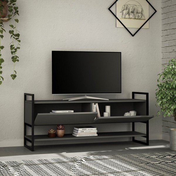 Antracytowa szafka pod TV Metola Anthracite-image-3