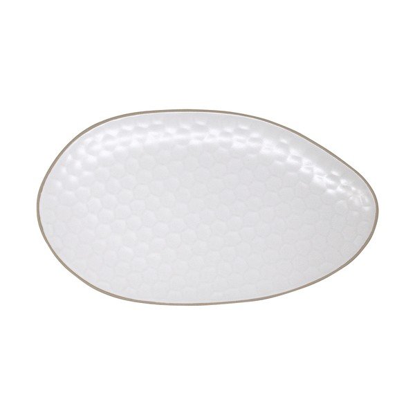 Biały kamionkowy półmisek 19x33 cm Imprints – Villa Altachiara
