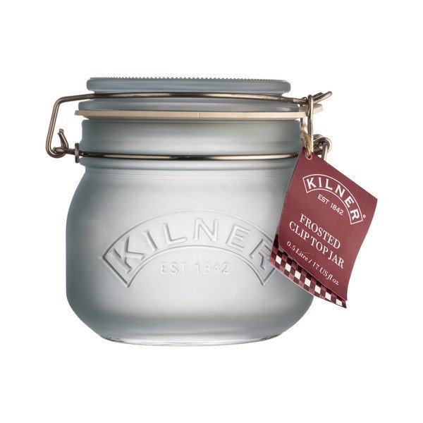Matowy mlecznoniebieski słoik z hermetycznym zamknięciem Kilner, 0,5 l-image-1