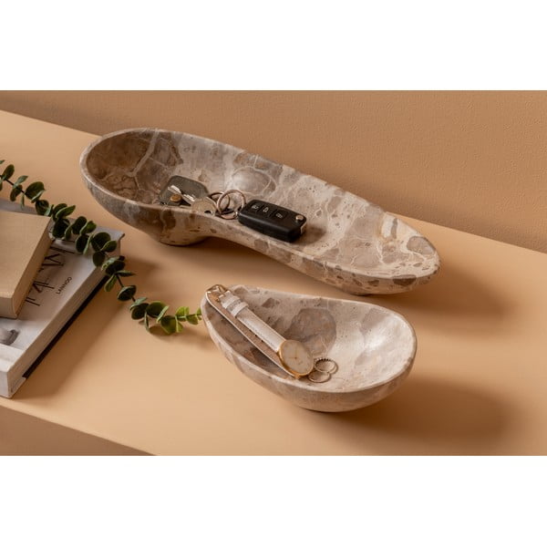 Marmurowa miska dekoracyjna 13x37 cm Organic – PT LIVING-image-1