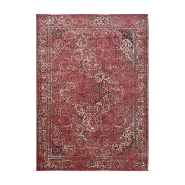 Czerwony dywan z wiskozy Universal Lara Rust, 60x110 cm