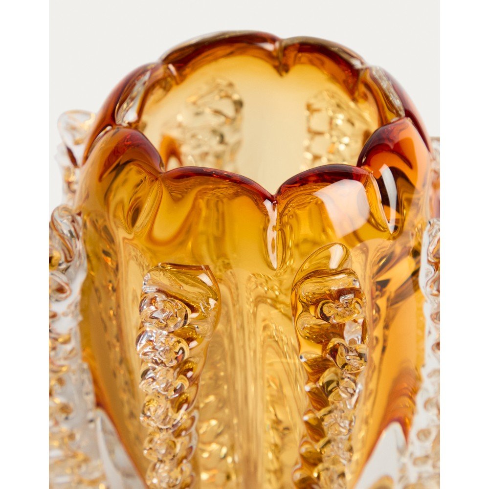 Pomarańczowy szklany ręcznie wykonany wazon (wysokość 23 cm) Nicora – Kave Home (zdjęcie 7)