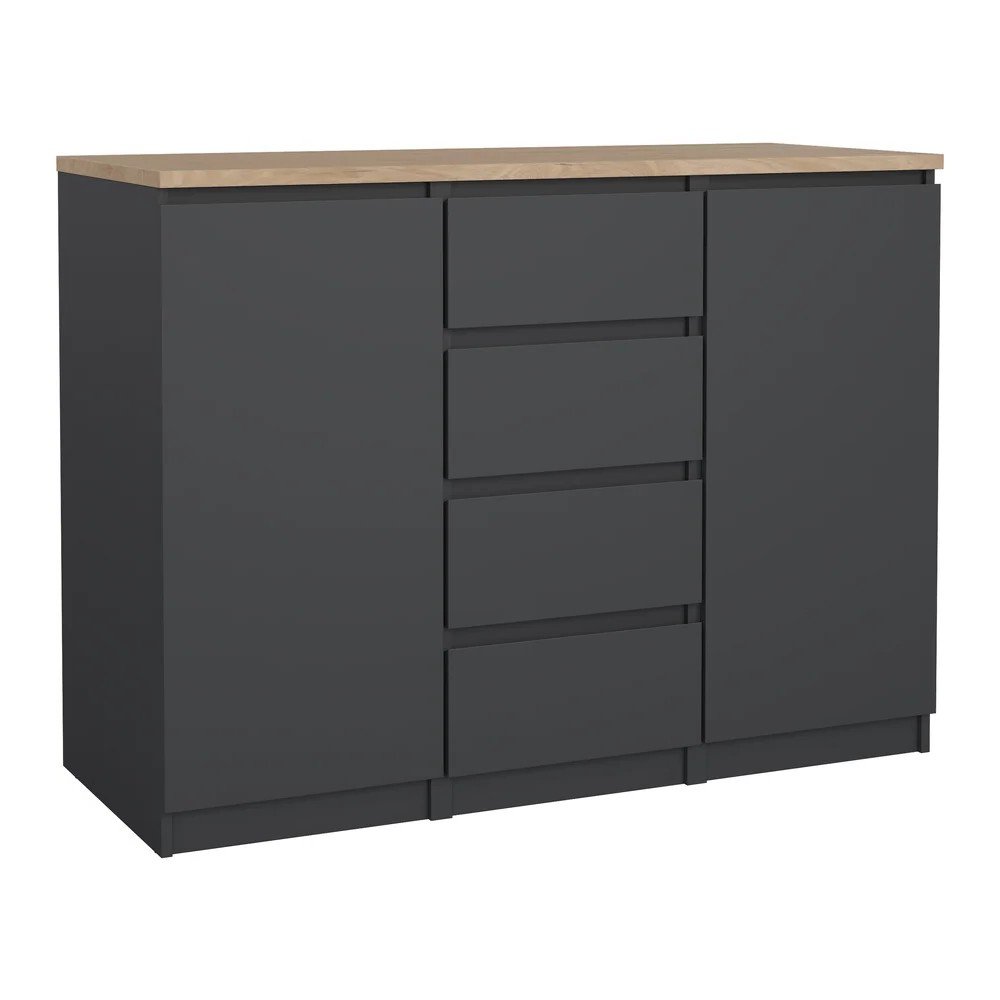 Ciemnoszara komoda 121x91x50 cm Naia – Tvilum