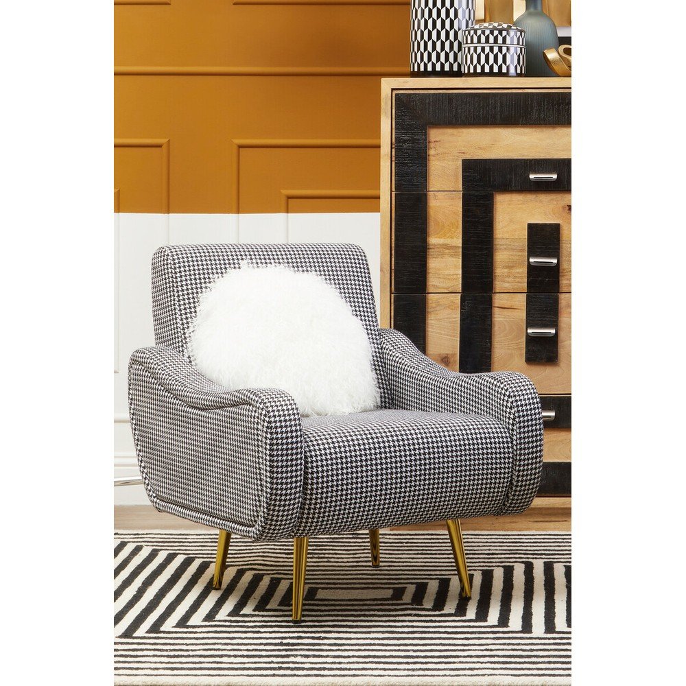 Czarno-biały fotel Holli – Premier Housewares (zdjęcie 4)