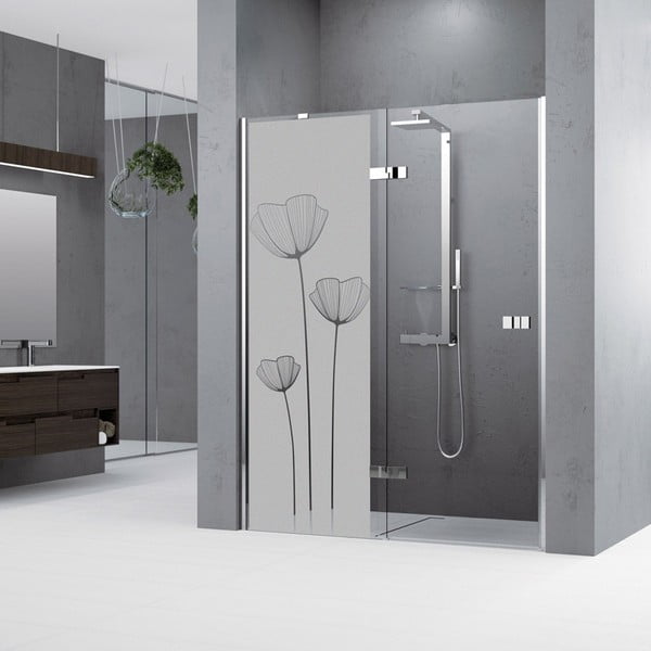 Naklejka na kabinę prysznicową Ambiance Poppy Flowers-image-2