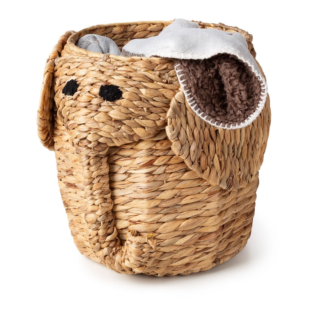 Dziecięcy kosz na zabawki z hiacyntu wodnego w naturalnym kolorze ø 30x35 cm Elephant – Compactor (zdjęcie 11)