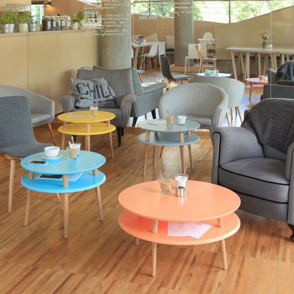 Stolik kawowy UFO 35x70 cm, czarny-image-1