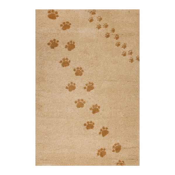 Beżowy dywan Art For Kids Footprints, 135x190 cm
