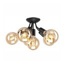 Czarna lampa sufitowa bez klosza Viggo – LAMKUR