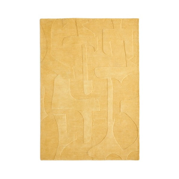 Musztardowy dywan wełniany 160x230 cm Maie – Kave Home