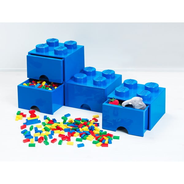 Niebieski pojemnik z szufladką LEGO®, 31x16 cm-image-2