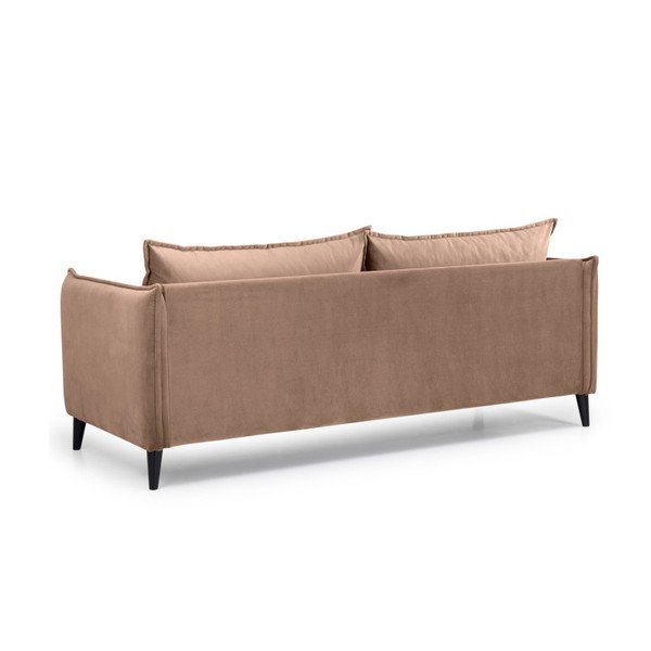 Beżowa aksamitna sofa Scandic Leo, 208 cm-image-3
