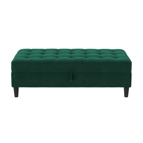 Zielony aksamitny podnóżek Presley – Støraa