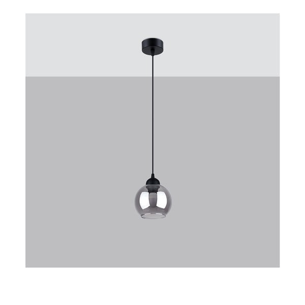Czarna lampa wisząca ø 15 cm Grande – Sollux-image-3