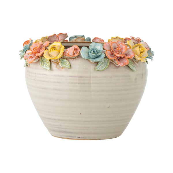 Kamionkowa ręcznie malowana osłonka na doniczkę ø 19,5 cm Eanna – Bloomingville