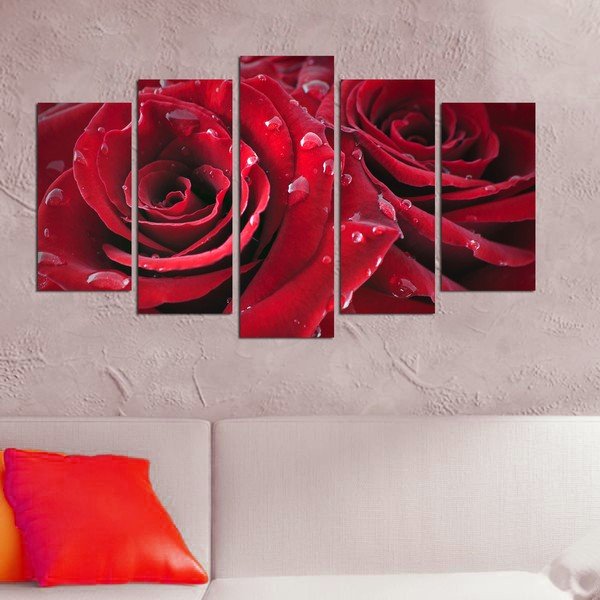 Wieloczęściowy obraz Rojo Manto, 110x60 cm-image-1