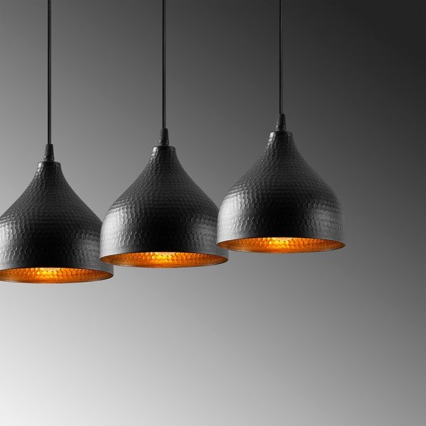 Czarna lampa wisząca z metalowym kloszem Tattoo – Opviq lights-image-4