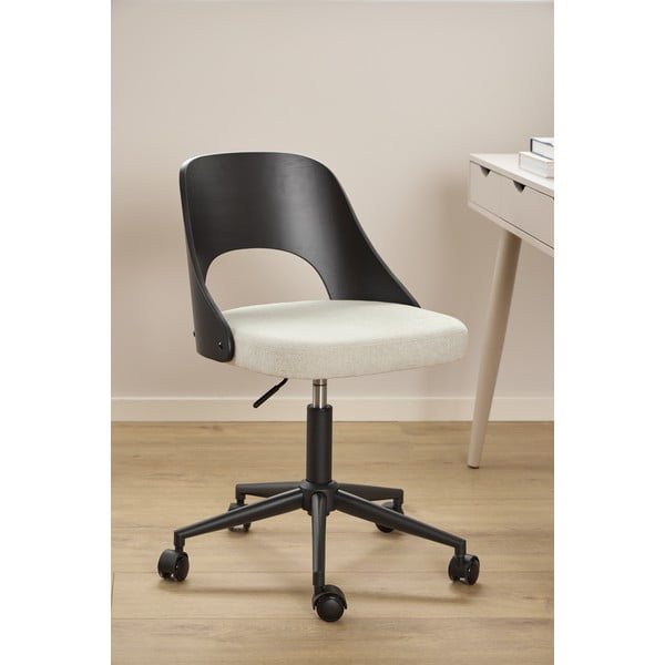 Czarno-beżowe krzesło biurowe Lucy – Actona-image-2