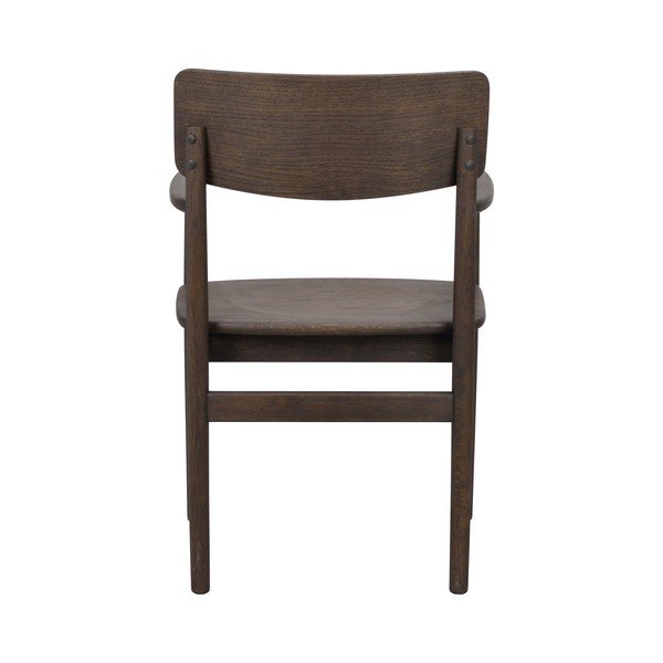 Ciemnobrązowe krzesło z litego drewna dębowego Maidstone – Rowico-image-3