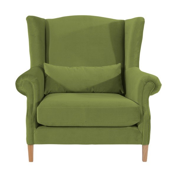 Oliwkowy aksamitny fotel Max Winzer Harvey Velvet-image-2