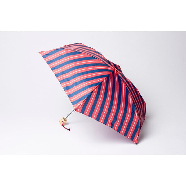 Składany parasol Stripe, czerwono-niebieski
