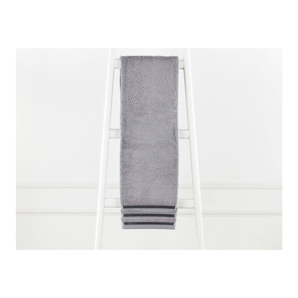 Szary ręcznik bawełniany Emily, 70x140 cm