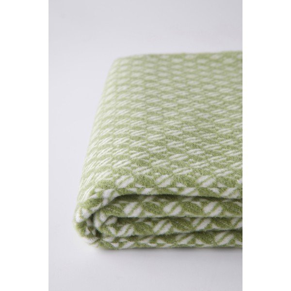 Zielony koc z mieszanki bawełny 140x180 cm Nilo – Euromant-image-3
