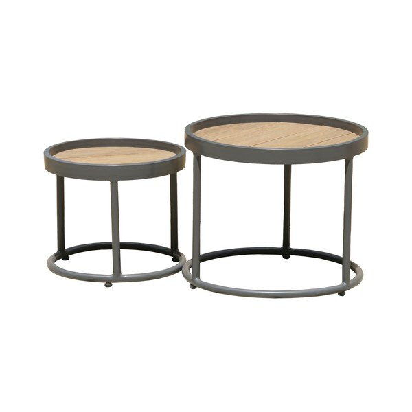 Okrągłe stoliki ogrodowe zestaw 2 szt. ø 50 cm Silea – Garden Pleasure