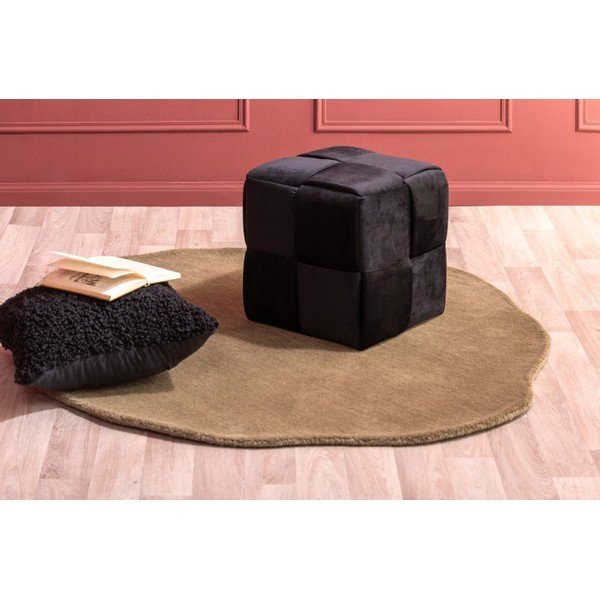 Zielony wełniany dywan 131x145 cm – Leitmotiv-image-1