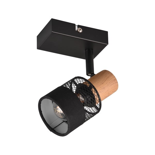 Czarno-naturalny kinkiet ø 7 cm Nandini – Trio-image-3