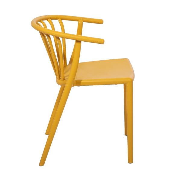 Żółte krzesło ogrodowe Bonami Essentials Capri-image-3
