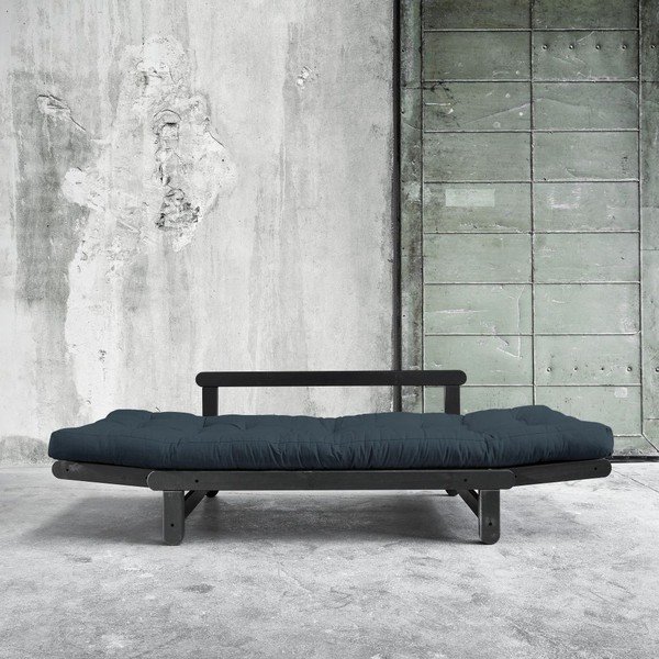 Sofa rozkładana Beat Black/Deep Blue-image-1