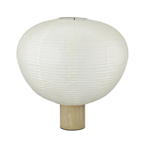 Biała/w naturalnym kolorze lampa stołowa z papierowym kloszem (wysokość 45 cm) Kami – Blomus