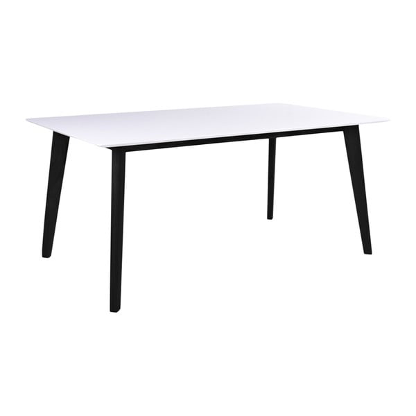 Biały stół do jadalni z czarnymi nogami House Nordic Vojens, dł. 150 cm
