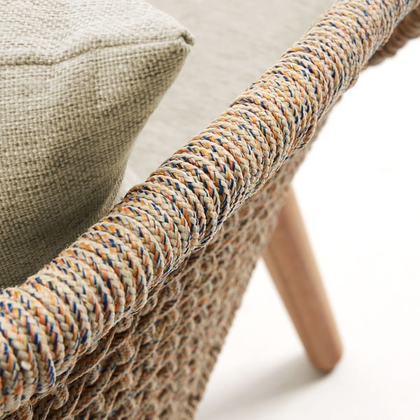 Sofa 2-osobowa z drewna eukaliptusowego La Forma Gillian-image-1