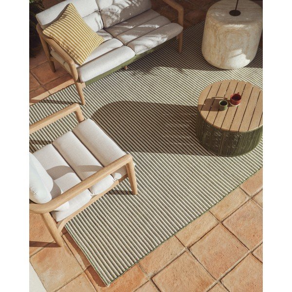 Zielona/beżowa tapicerowana sofa ogrodowa Menfi – Kave Home-image-3