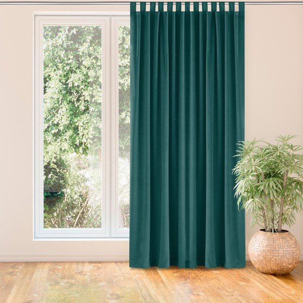 Ciemnozielona zasłona 200x245 cm Vila – Homede-image-1