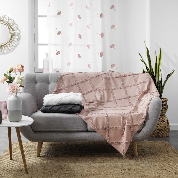 Bawełniany koc 125x150 cm Calyssa – douceur d'intérieur-image-2