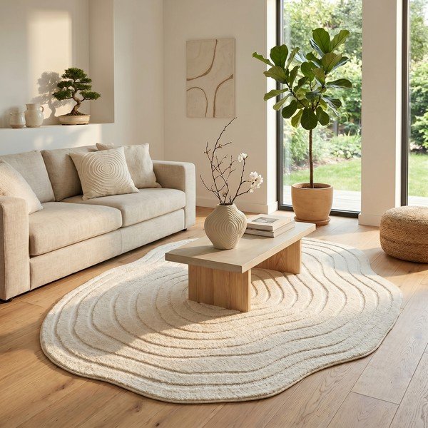 Kremowy dywan 160x230 cm Pebble – ESTE-image-3